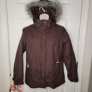 Columbia faux fur water resistant winter coat sm